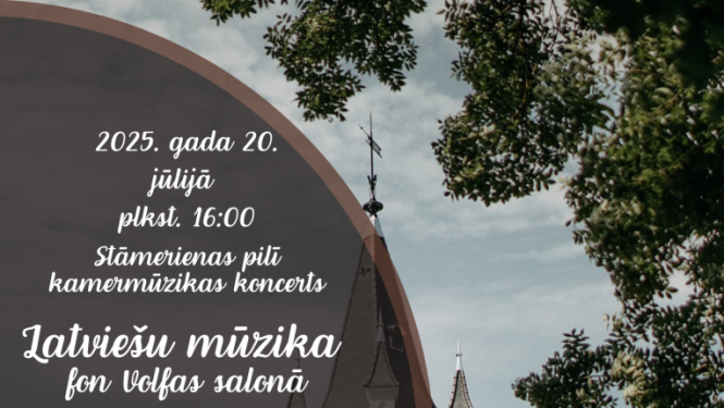 Afiša: Latviešu mūzika fon Volfas salonā