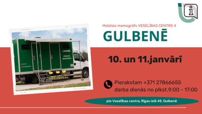 Attēls: Mobilais mamogrāfs Gulbenē