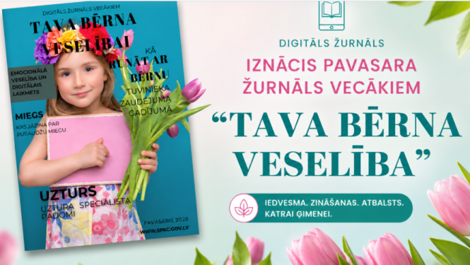 Attēls: jaunais pavasara numurs digitālajam žurnālam vecākiem