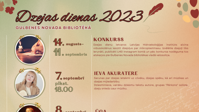 Dzejas dienas 2023 Gulbenes novada bibliotēkā
