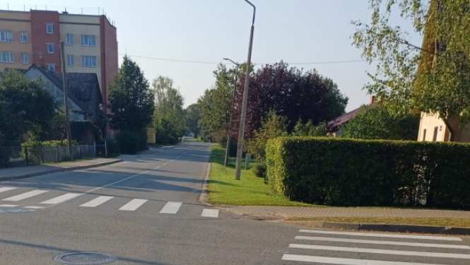 Līkās un Bērzu ielas krustojumā Gulbenē – jaunas gājēju pārejas