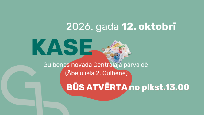 Attēls: kases atvērta 12. oktobrī no plkst.13.00