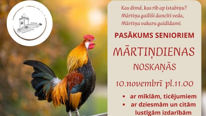 Afiša: Pasākums senioriem Mārtiņdienas noskaņas 
