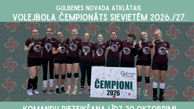 Pieteikšanās Gulbenes novada atklātajam volejbola čempionātam sievietēm