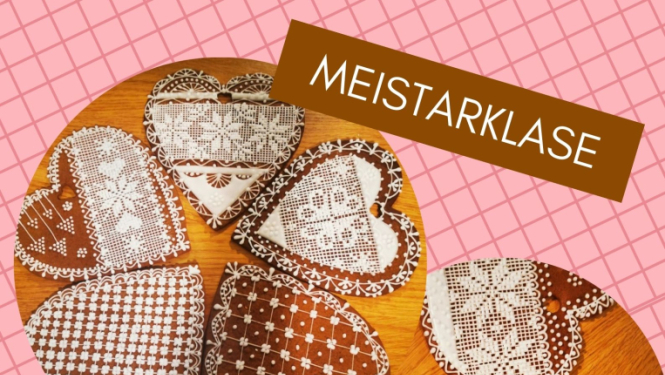 Afiša: Meistarklase "Piparkūku apgleznošana mežģīņu tehnikā"