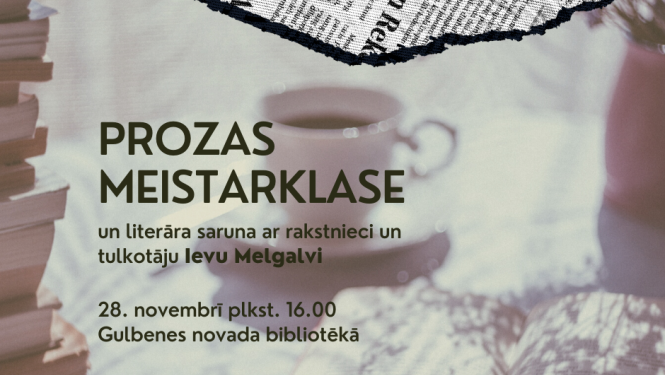 Aicinām uz prozas meistarklasi un literāru sarunu kopā ar Ievu Melgalvi. 🤩 ➡️28.novembrī plkst.16.00 Ieva Melgalve – rakstniece. Rakstniecība debitēja jau 1994. gadā. Raksta galvenokārt fantastikas un fantāzijas žanrā, tulko no angļu valodas, strādā kā redaktore. Periodikā publicējusi publicistiskus apcerējumus, dzejoļus, viencēlienus. Darbi un darbu fragmenti tulkoti arī lietuviešu, vācu un zviedru valodā. Jaunākais darbs kopā ar Elizabeti Lukšo-Ražinsku "Emī un Rū. Robota sirds" (2020), kā arī "Emī un Rū