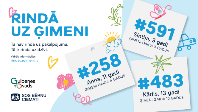 attēls: Vairāki simti bērni katru dienu gaida rindā uz ģimeni, Gulbenes novada iedzīvotājus aicina kļūt par aizbildņiem, adoptētājiem un audžuvecākiem 