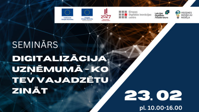 Attēls ar  digitalizācija uzņēmumā seminārs