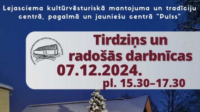 Afiša: Tirdziņš un radošās darbnīcas