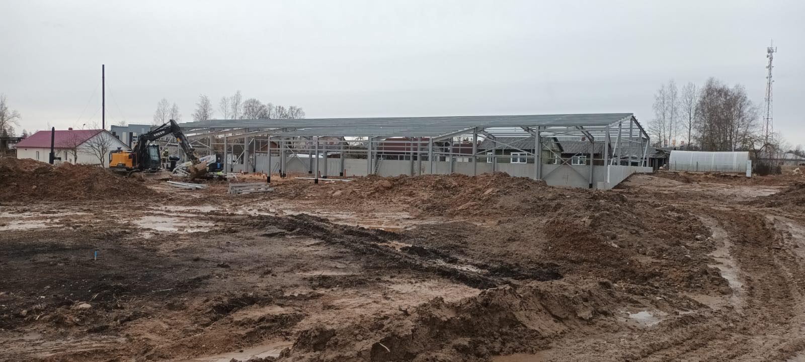 Attēls: Ražošanas ēkas būvniecība Gulbenē