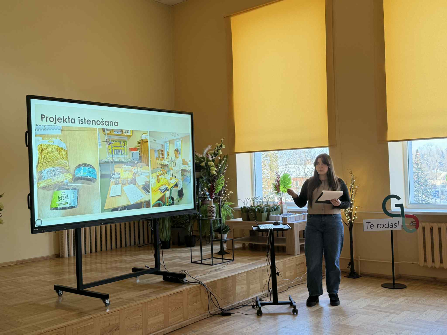 Attēls: Gulbenes novada skolēnu zinātniski pētniecisko darbu aizstāvēšana