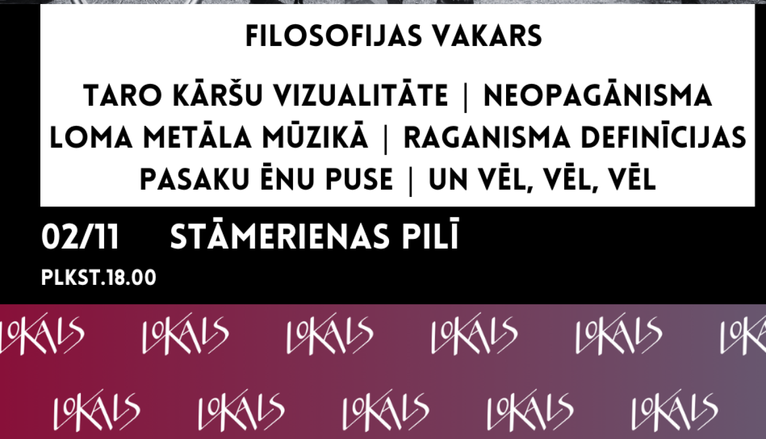 Attēls: Filosofijas vakars Stāmerienaspilī 2. novembrī