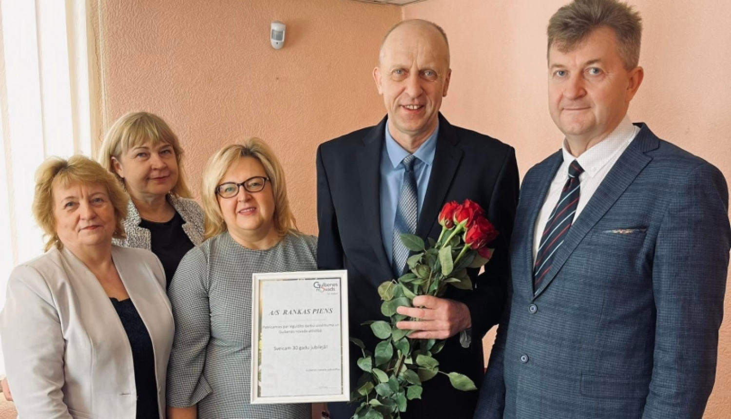 Pašvaldības vadība sveic AS Rankas Piens