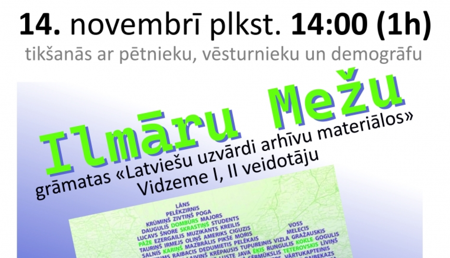 Tikšanās ar pētnieku, vēsturnieku, demogrāfu, vairāku pētījumu  līdzautoru Ilmāru Mežu