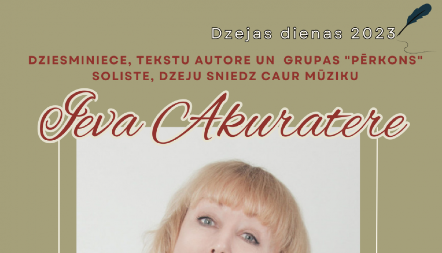 tikšanās ar Ievu Akurateri Gulbenes novada bibliotēkā 7.septembrī plkst. 18.00
