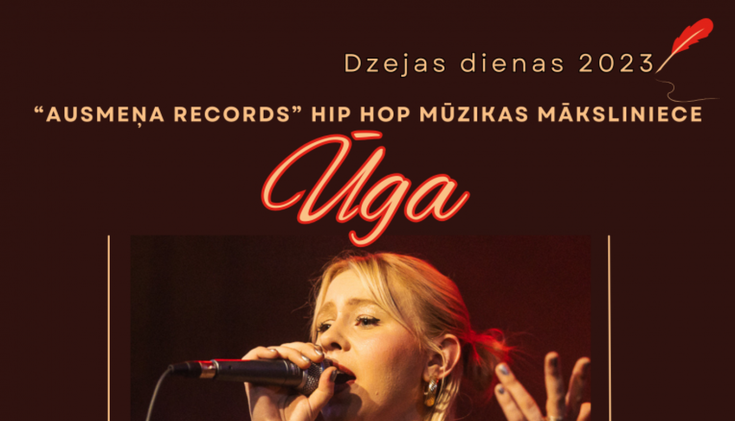 Gulbenes novada bibliotēkā tikšanās ar hip hop mākslinieci Ūgu