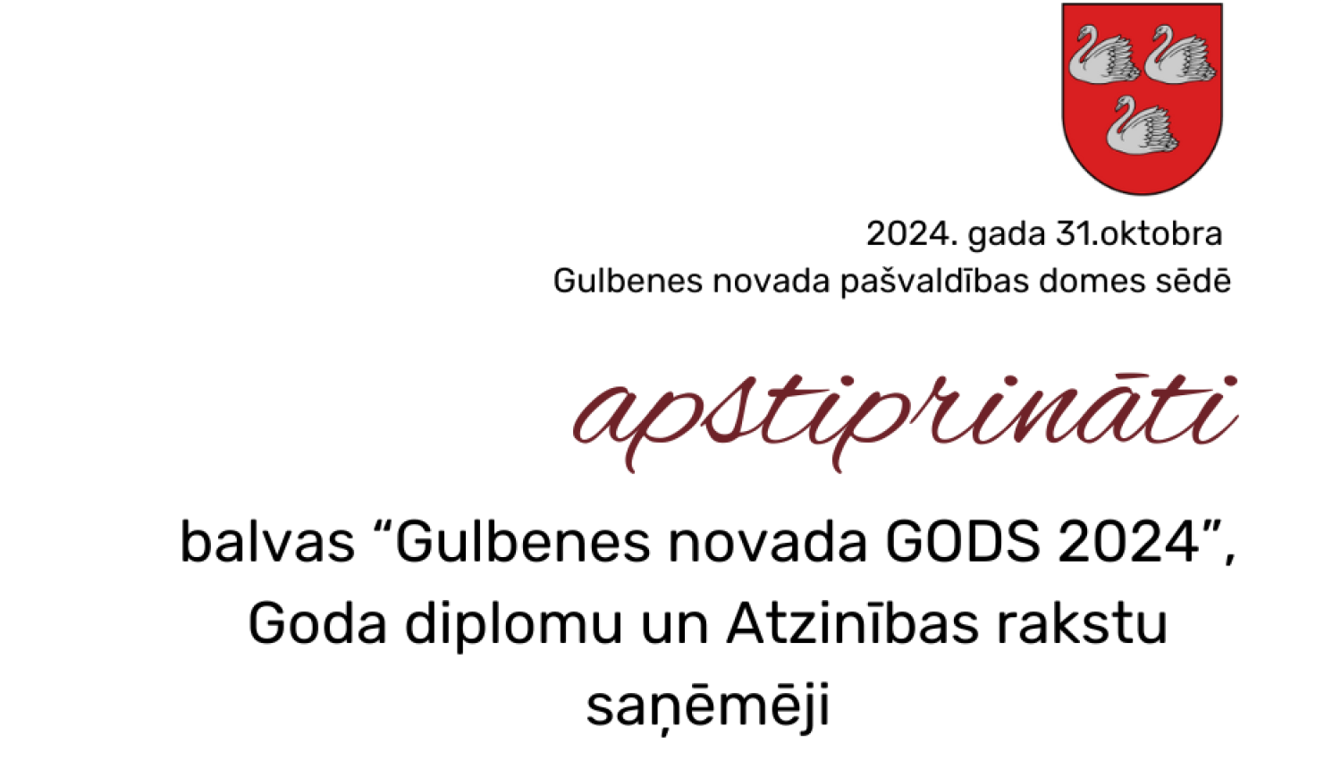 Apbalvojumi