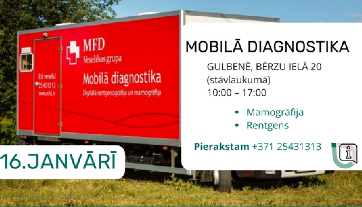 Attēls: Mobilā diagnostika Gulbenē