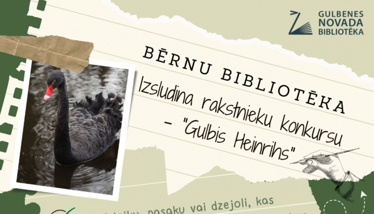  rakstnieku konkurss “Gulbis Heinrihs” Gulbenes novada bibliotēka