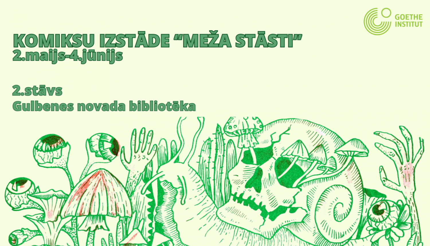 No 2.maija līdz 4.jūnijam bibliotēkā skatāma komiksu izstāde "Meža stāsti".