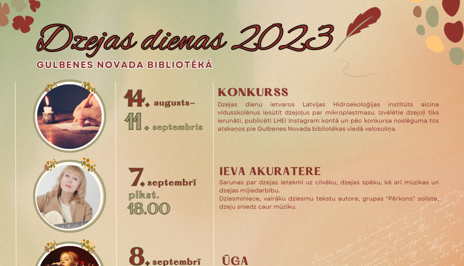 Dzejas dienas 2023 Gulbenes novada bibliotēkā