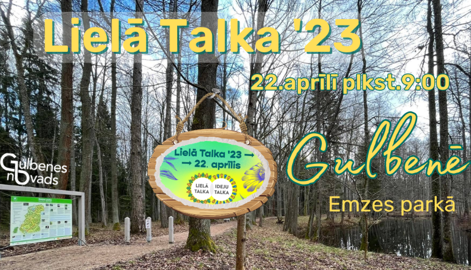 Afiša: Lielā Talka 2023 Gulbenē šogad Emzes parkā
