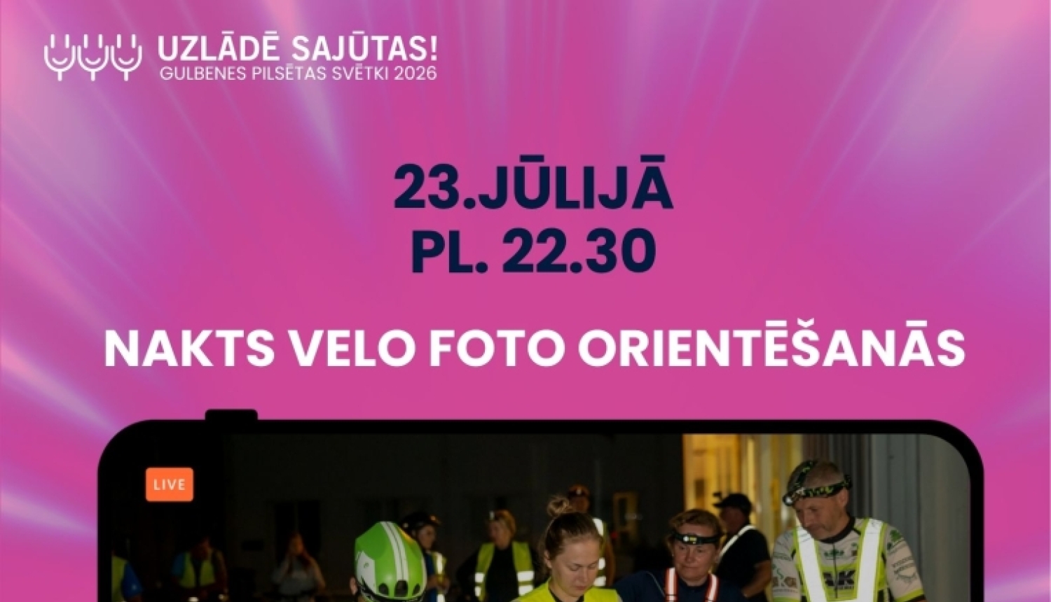 nakts velo foto orientēšanās