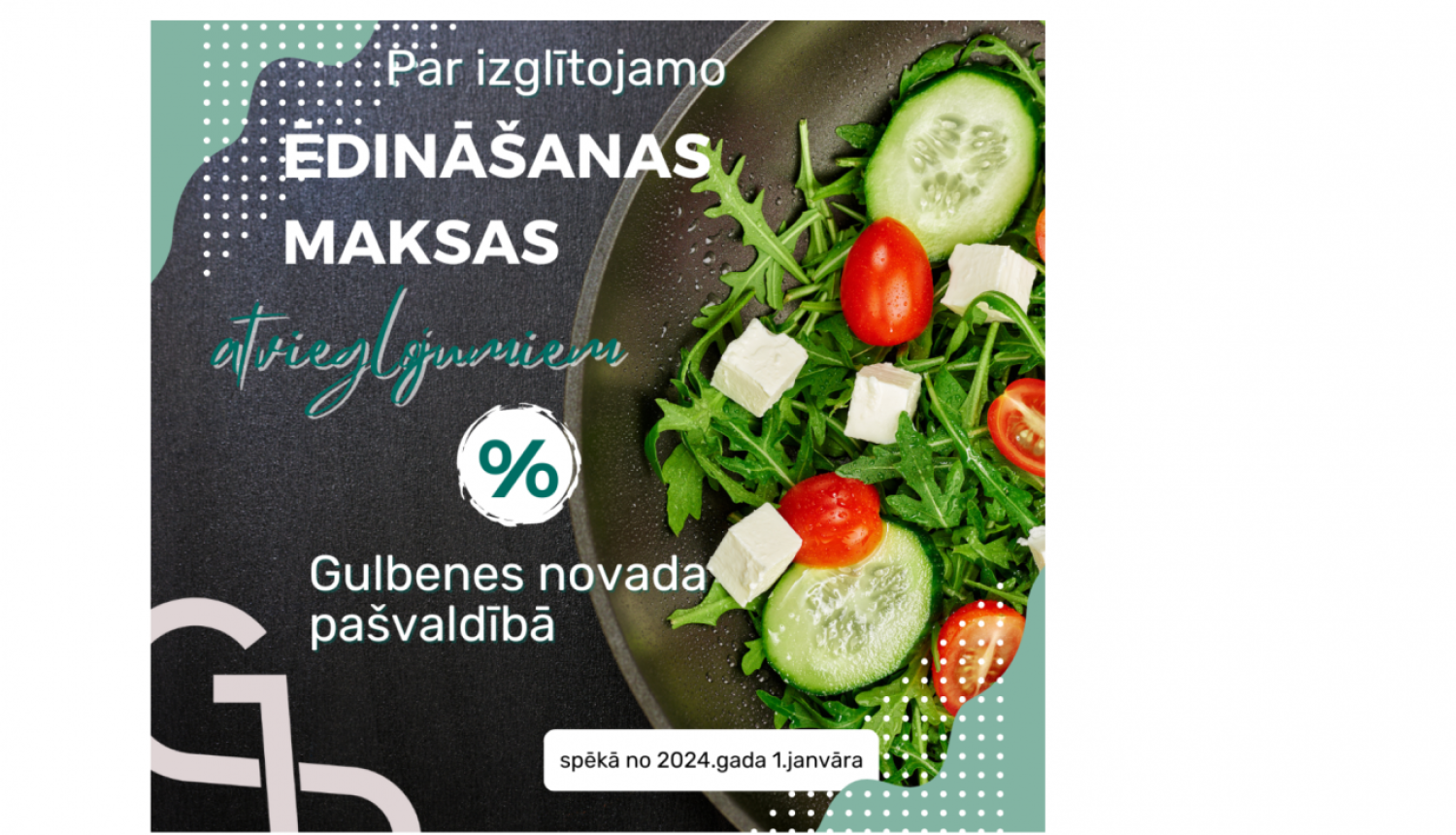 Attēls: par ēdināšanas maksas atvieglojumiem izglītjoamiem