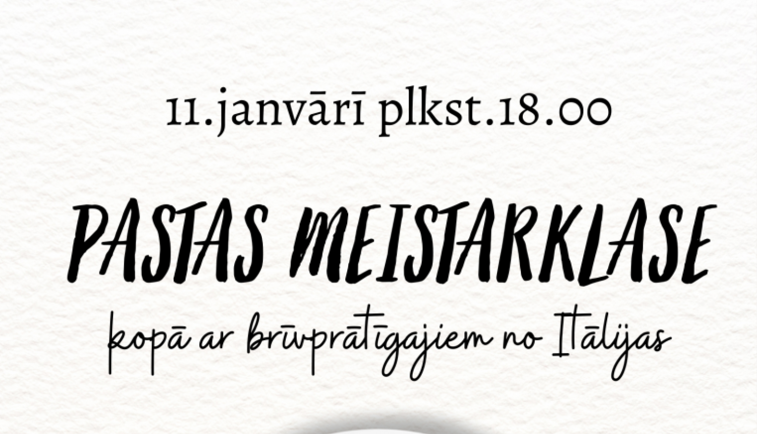 11.janvārī Gulbenes novada bibliotēkā pastas gatavošanas meistarklase