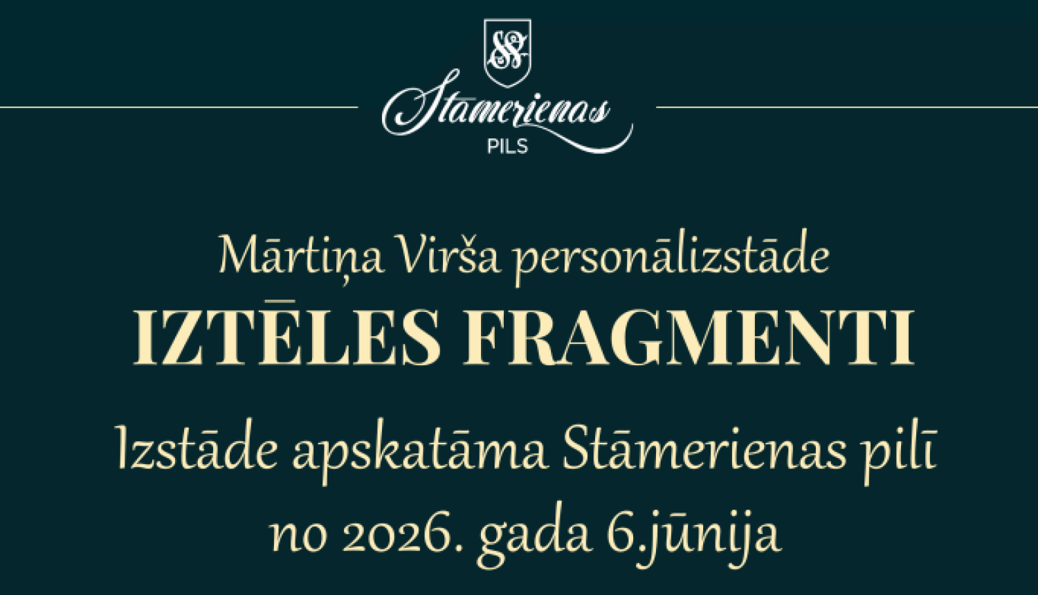 Izstāde "Iztēles fragmenti" Stāmerienas pilī