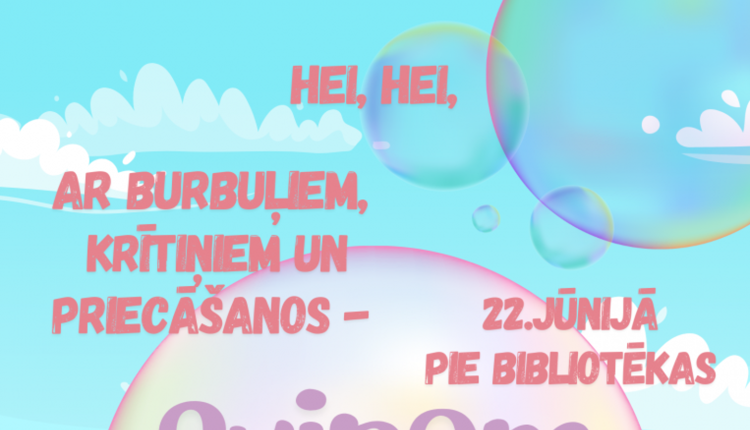 22.jūnijā no plkst.13.00 līdz 15.00 pie bibliotēkas svinēsim vasaru!