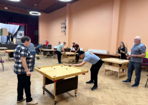 Attēls: novuss un šautriņas Līgo pagastā