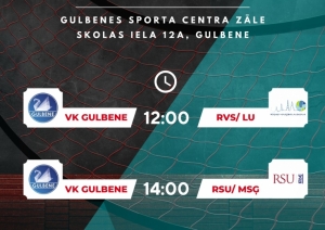 Afiša: Gulbenes sporta centrā Optibet Latvijas čempionāta spēles volejbolā sievietēm