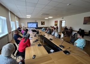 Attēls: tikšanās ar projektētāju par ielu pārbūvi