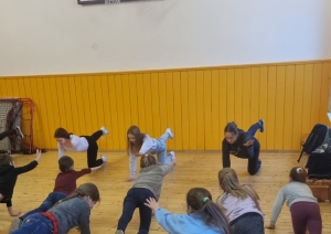 Attēlotas projekta “Veselīgs dzīvesveids Gulbīša pamatskolā” aktivitātes