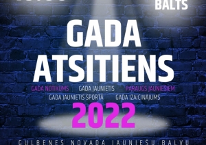 Afiša par jauniešu balvu pasniegšanas ceremoniju "Gada atsitiens"