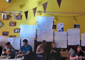 Attēls: projekta “Demokrātijas formula” dalībnieki Gulbenē