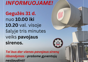 Paziņojums: Valsts ugunsdzēsības un glābšanas dienests (VUGD) visā Latvijā veiks trauksmes sirēnu pārbaude