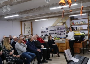 Attēls: R.Kalniņa atmiņu grāmatas atvēršana Lejasciemā 17.04.23.