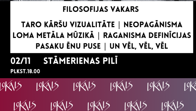 Attēls: Filosofijas vakars Stāmerienaspilī 2. novembrī