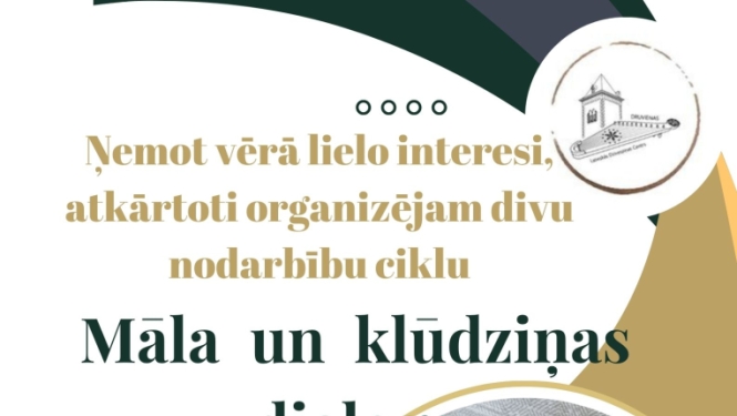 Afiša: Nodarbību cikla "Māla un klūdziņas dialogs" pirmā nodarbība 