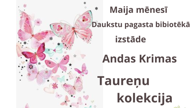 Attēls: Andas Krimas taureņu kolekcijas izstāde.