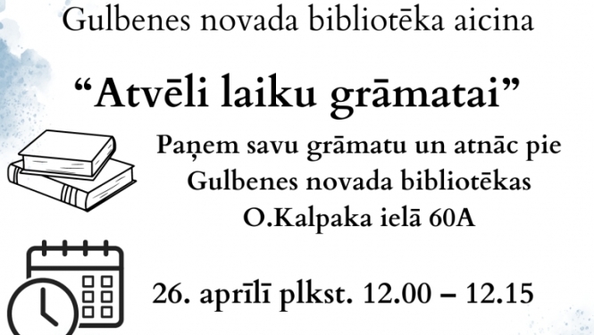 Attēls: Zibakcija "Atvēli laiku grāmatai"