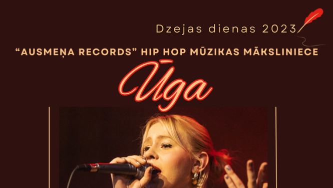 Gulbenes novada bibliotēkā tikšanās ar hip hop mākslinieci Ūgu