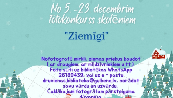 Druvienas pagasta bibliotēkas fotokonkurss "Ziemīgi"