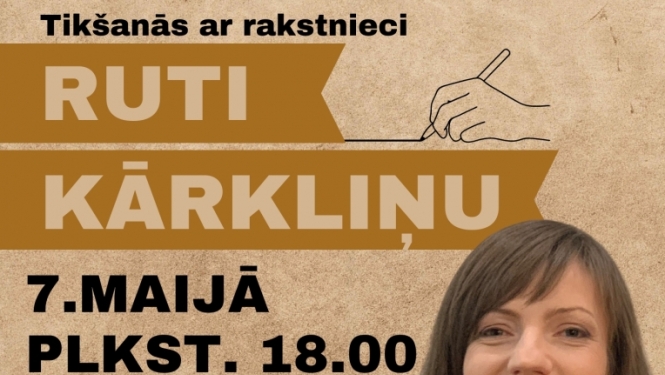 Attēls: Tikšanās ar rakstnieci Ruti Kārkliņu