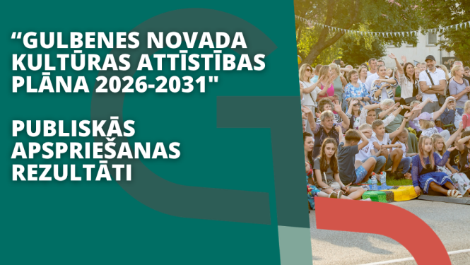 Attēls: “Gulbenes novada kultūras attīstības plāna  2026-2031”   sabiedrības līdzdalības rezultātu apkopošana un izvērtēšana