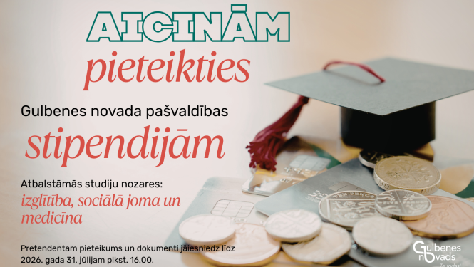 Attēls: Gulbenes novada pašvaldība jau septīto gadu sniedz atbalstu atsevišķās studiju nozarēs studējošajiem, piešķirot ikmēneša stipendiju 