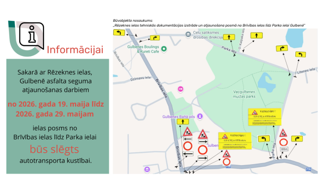 Attēls: no Brīvības ielas līdz Parka ielai būs slēgts autotransporta kustībai