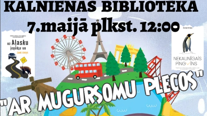 Attēls: tikšanās “Iepazīsti pasauli ar ceļasomu plecos” ar ceļotāju, blogeri un grāmatu autori Zani Eniņu